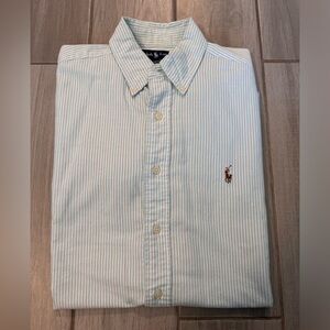 Ralph Lauren - Classic Fit - SS Button Down - Blue Striped